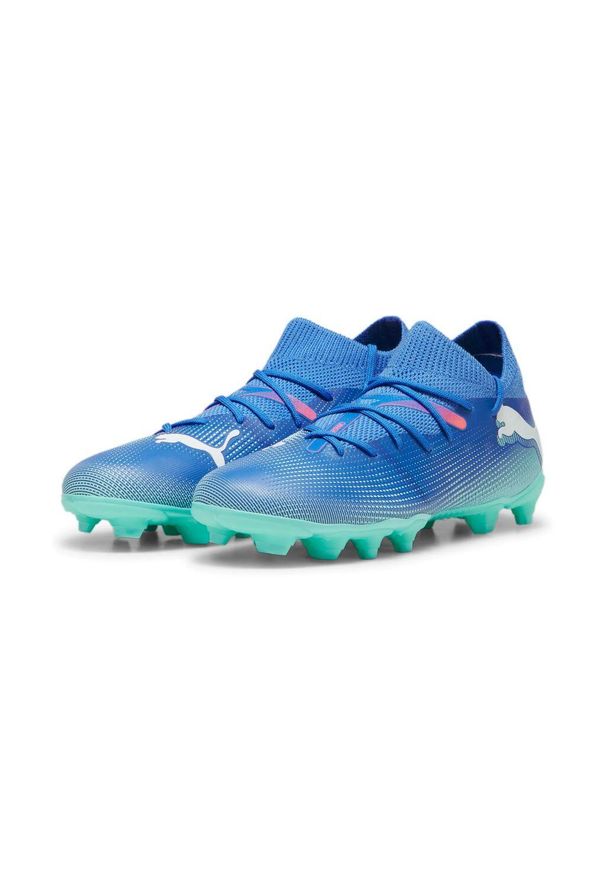 Buty piłkarskie męskie Puma Future 7 Match. Zapięcie: sznurówki. Kolor: niebieski. Materiał: materiał. Szerokość cholewki: normalna. Sport: piłka nożna