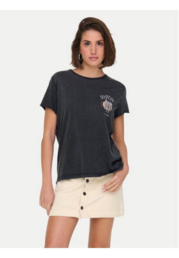 only - ONLY T-Shirt Lucy 15336965 Szary Regular Fit. Kolor: szary. Materiał: bawełna