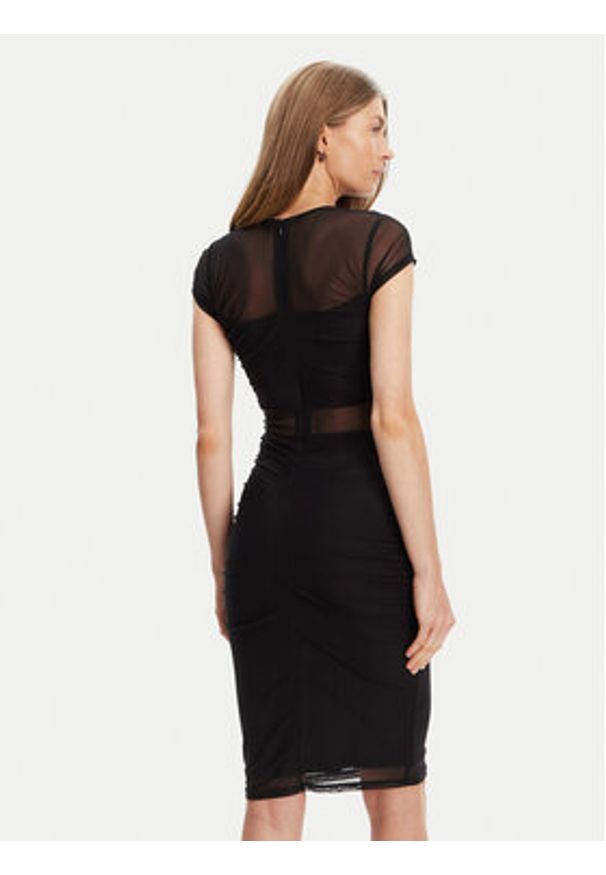 Guess Sukienka koktajlowa W5YK66 KBAH2 Czarny Regular Fit. Kolor: czarny. Materiał: syntetyk. Styl: wizytowy