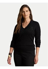 Lauren Ralph Lauren - LAUREN RALPH LAUREN Sweter Meren 200888795004 Czarny Regular Fit. Kolor: czarny. Materiał: bawełna #3
