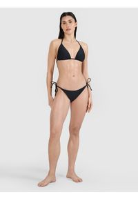 4f - 4F Dół od bikini damski - czarny XL. Kolor: czarny. Materiał: materiał, syntetyk, elastan