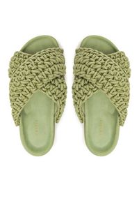 Inuikii Klapki Woven 70104-105 Zielony. Kolor: zielony. Materiał: materiał