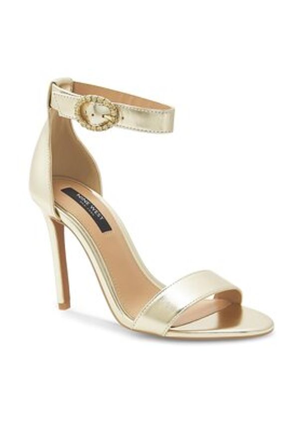 Nine West Sandały WFA2646-1 Złoty. Kolor: złoty. Materiał: syntetyk, skóra
