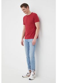 Paul Smith T-shirt bawełniany kolor czerwony gładki. Okazja: na co dzień. Kolor: czerwony. Materiał: bawełna. Wzór: gładki. Styl: casual