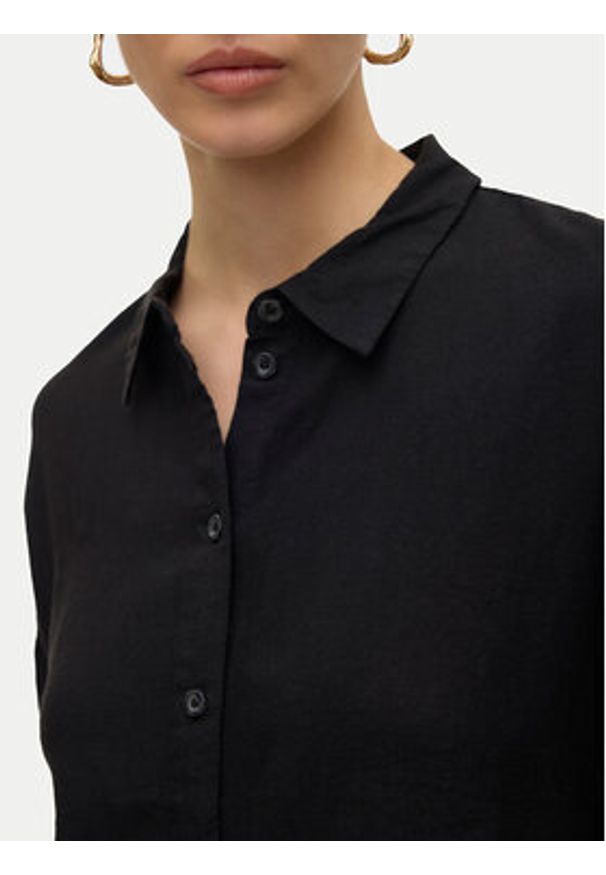 Vero Moda Koszula Linn 10306820 Czarny Relaxed Fit. Kolor: czarny. Materiał: wiskoza