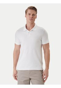 Calvin Klein Polo LV04LC254G Biały Slim Fit. Typ kołnierza: polo. Kolor: biały. Materiał: bawełna #1