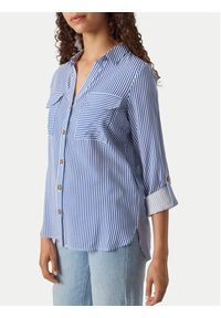 Vero Moda Koszula Bumpy 10275283 Niebieski Regular Fit. Kolor: niebieski. Materiał: wiskoza #4