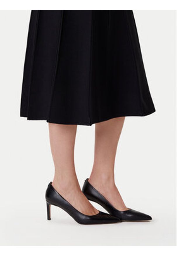 TwinSet - TWINSET Spódnica midi 252TP3641 Czarny Regular Fit. Kolor: czarny. Materiał: syntetyk