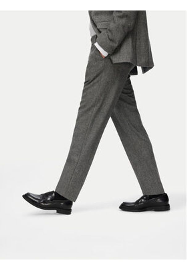 Selected Homme Spodnie materiałowe 16094333 Szary Slim Fit. Kolor: szary. Materiał: wełna, syntetyk