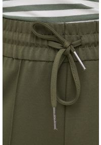 only - Only Spodnie damskie kolor zielony proste high waist. Okazja: na co dzień. Stan: podwyższony. Kolor: zielony. Materiał: tkanina, materiał, wiskoza. Styl: casual #4