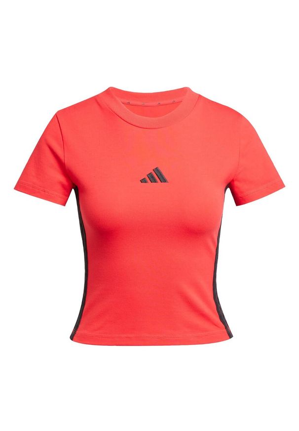 Adidas - Koszulka Essentials 3-Stripes Slim Baby. Kolor: czerwony, wielokolorowy, czarny