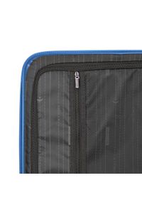 Wittchen - Duża walizka z polikarbonu w ukośny wzór. Kolor: niebieski. Materiał: guma #2