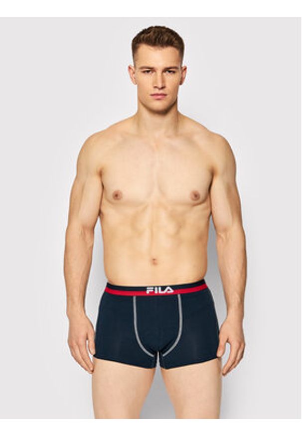 Fila Komplet 2 par bokserek FU5020/2 Granatowy. Kolor: niebieski. Materiał: bawełna
