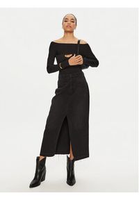 Pinko - PINKO Bluzka 102799 A170 Czarny Slim Fit. Kolor: czarny. Materiał: wiskoza, syntetyk #4