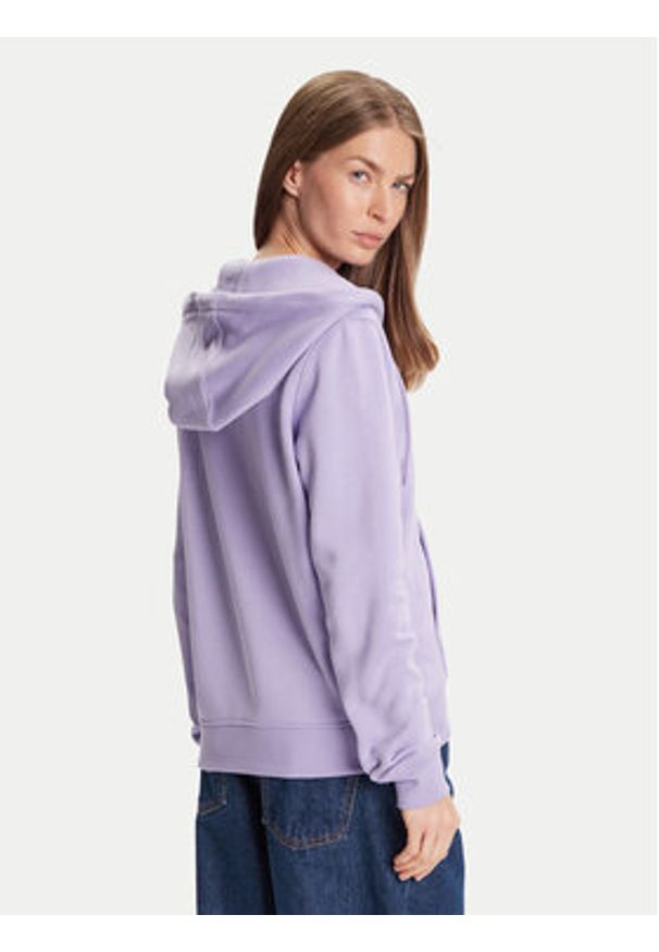 Tommy Jeans Bluza Flag DW0DW19729 Fioletowy Regular Fit. Kolor: fioletowy. Materiał: bawełna