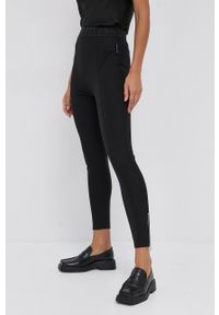 Silvian Heach Spodnie damskie kolor czarny dopasowane high waist. Stan: podwyższony. Kolor: czarny. Materiał: materiał #1