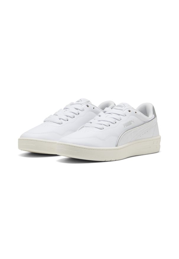 Puma - Damskie sneakersy Court Lally Day Night PUMA White Silver Metallic. Okazja: na co dzień. Kolor: szary, biały, wielokolorowy
