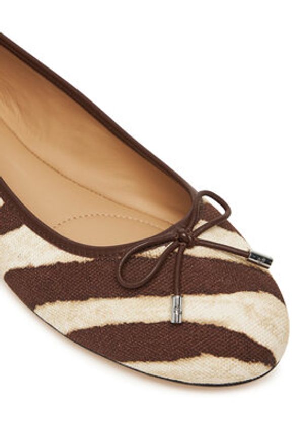 Lauren Ralph Lauren - LAUREN RALPH LAUREN Baleriny Jayna 802974360001 Brązowy. Kolor: brązowy. Materiał: materiał