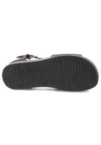 Sandały damskie Artiker, cholewka ze skóry naturalnej licowej pasek wokół kostki z regulacją na klamrę, czarne, 58C0547. Zapięcie: klamry. Kolor: czarny. Materiał: skóra #6