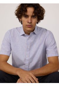 Reserved - Koszula regular z lnem - wielobarwny. Materiał: len