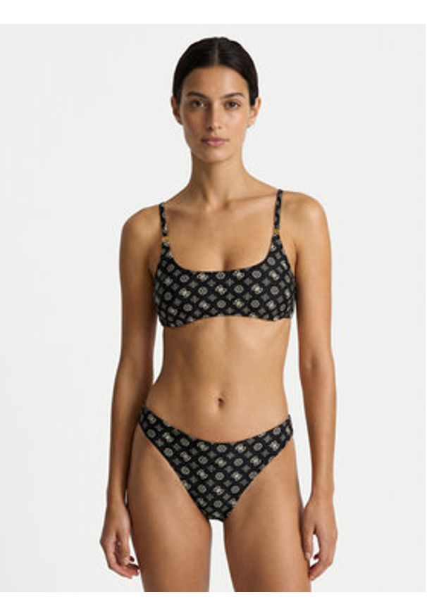 Guess Dół od bikini E6GO07 MC04R Czarny. Kolor: czarny. Materiał: syntetyk