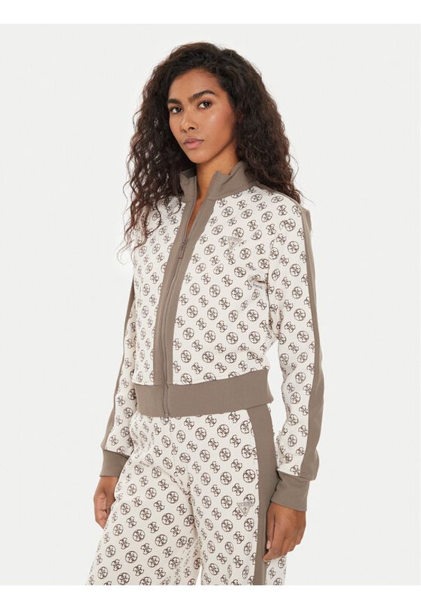 Guess Bluza Elea V4YQ01 KB212 Brązowy Regular Fit. Kolor: brązowy. Materiał: syntetyk