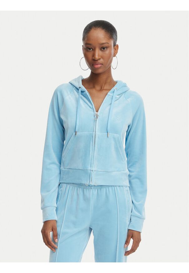 Juicy Couture Bluza Madison JCWAS126326 Błękitny Slim Fit. Kolor: niebieski. Materiał: syntetyk