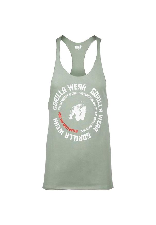GORILLA WEAR - Tank top Gorilla Wear Melrose Stringer. Kolor: zielony. Styl: sportowy