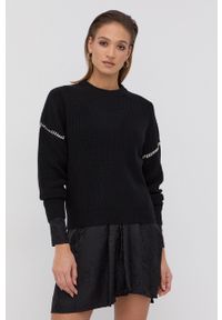 The Kooples Sweter wełniany damska kolor czarny. Kolor: czarny. Materiał: wełna. Długość rękawa: długi rękaw. Długość: długie #2
