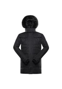 ALPINE PRO - Kurtka uniwersalna męska Alpine Pro Egyp. Typ kołnierza: kaptur. Kolor: czarny. Materiał: syntetyk. Długość: długie. Sport: turystyka piesza #1