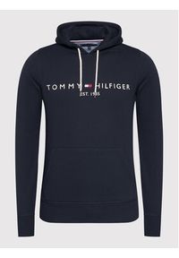 TOMMY HILFIGER - Tommy Hilfiger Bluza Core Logo MW0MW10752 Granatowy Regular Fit. Kolor: niebieski. Materiał: syntetyk #5
