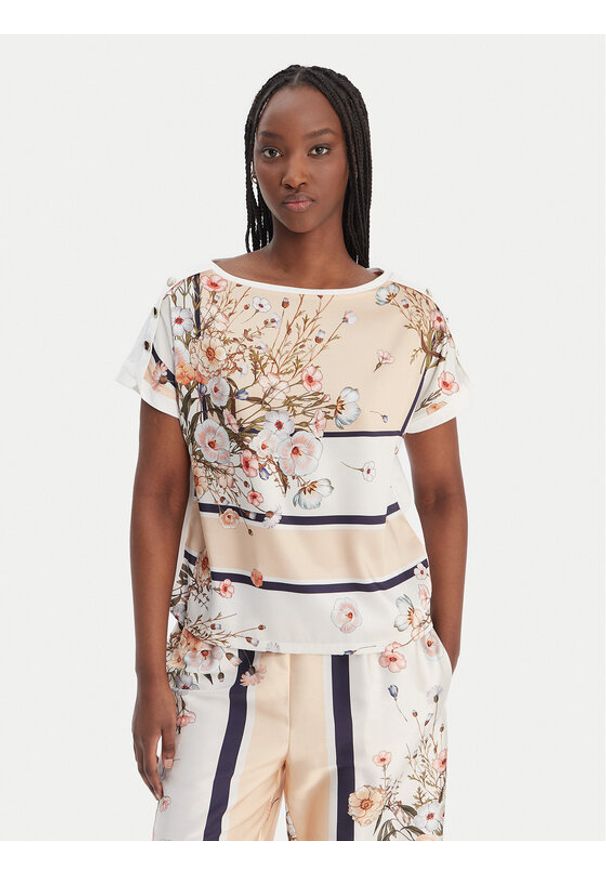 Liu Jo T-Shirt WA6437 J6308 Beżowy Regular Fit. Kolor: beżowy. Materiał: bawełna