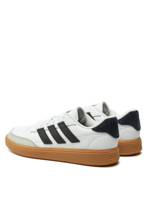 Adidas - adidas Sneakersy Courtblock JS4116 Biały. Kolor: biały. Materiał: skóra