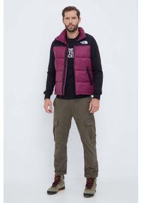 The North Face bezrękawnik męski kolor fioletowy zimowy. Kolor: fioletowy. Materiał: poliester, materiał. Długość rękawa: bez rękawów. Sezon: zima #3