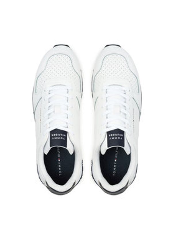 TOMMY HILFIGER - Tommy Hilfiger Sneakersy New Runner Eva Mix Lth Flag FM0FM05453 Biały. Kolor: biały. Materiał: skóra