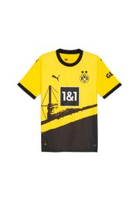 Puma - Koszulka do piłki nożnej Borussia Dortmund Home sezon 23/24. Kolor: wielokolorowy, czarny, żółty. Materiał: materiał #1