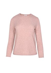 VEVA - Różowy cienki sweterek Smooth Coziness. Kolor: różowy. Materiał: jeans. Długość: długie. Sezon: jesień. Styl: klasyczny #1