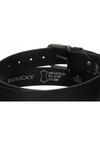 ROVICKY - Pasek skórzany Rovicky [DH] R-PS-01 czarny. Kolor: czarny. Materiał: skóra. Styl: klasyczny