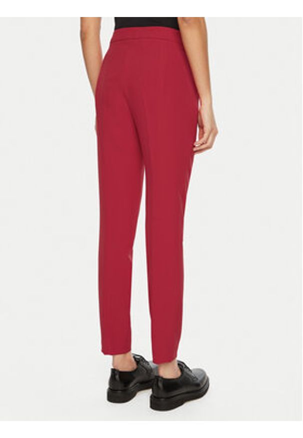 Hugo - HUGO Spodnie materiałowe Hagonia-1 50539991 Czerwony Slim Fit. Kolor: czerwony. Materiał: syntetyk