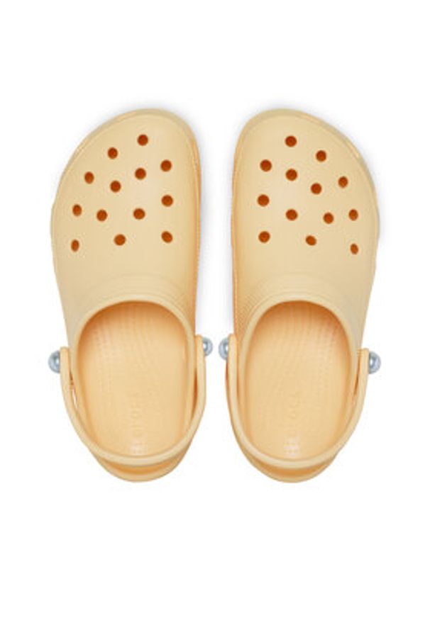 Crocs Klapki Classic Platform Pearl Clog 211231 Żółty. Kolor: żółty. Obcas: na platformie