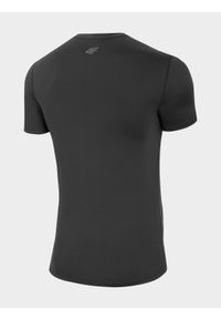 4f - Koszulka treningowa regular szybkoschnąca męska. Kolor: czarny. Materiał: dzianina, włókno, materiał. Sport: fitness #2