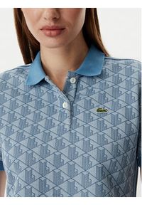 Lacoste Polo DF3364 Niebieski Slim Fit. Typ kołnierza: polo. Kolor: niebieski. Materiał: syntetyk #4