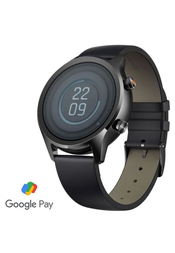 TICWATCH Zegarek C2+, Onyx Black. Rodzaj zegarka: smartwatch. Kolor: czarny