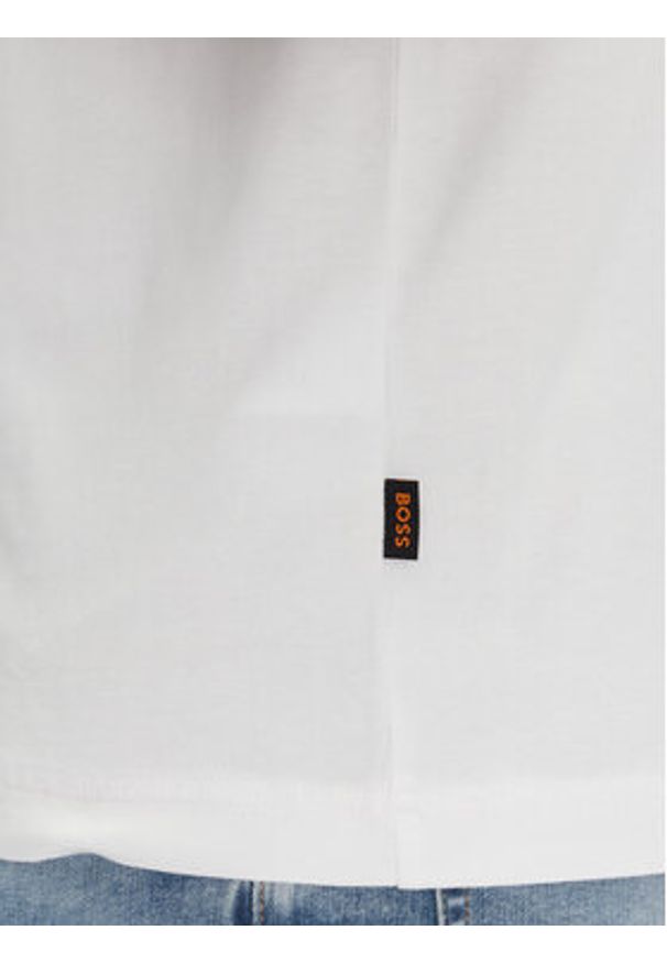 BOSS T-Shirt Bossfish 50539196 Écru Regular Fit. Materiał: bawełna