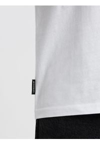 Ombre Clothing - T-shirt męski klasyczny bawełniany BASIC - biały V14 OM-TSBS-0146 - XXL. Kolor: biały. Materiał: bawełna. Styl: klasyczny #3