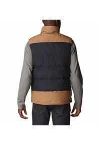 columbia - Kamizelka ocieplana męska Columbia Marquam Peak Fusion Vest. Kolor: brązowy. Materiał: puch. Długość rękawa: bez rękawów. Sport: turystyka piesza