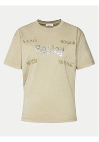 Replay T-Shirt W3072A.000.22658M Beżowy Regular Fit. Kolor: beżowy. Materiał: bawełna #4