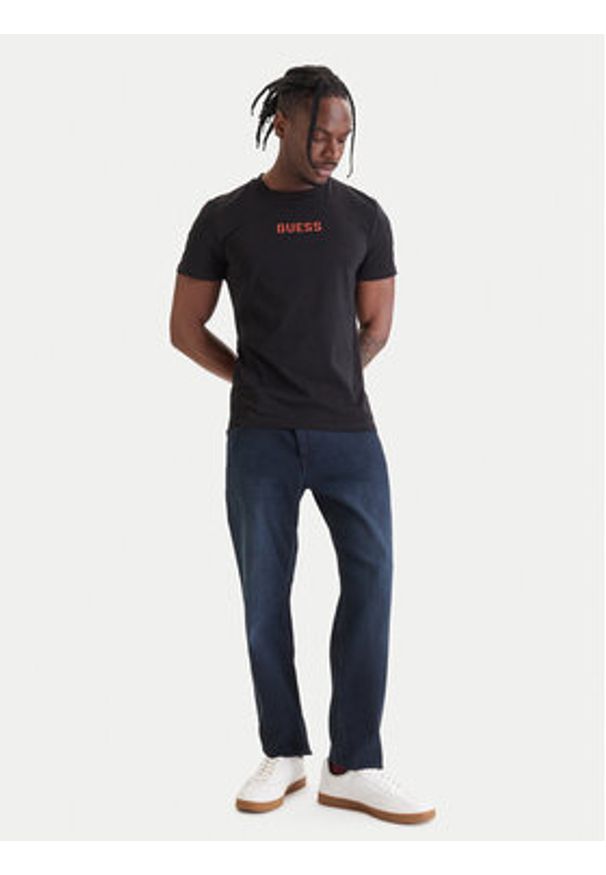 Guess T-Shirt U6GM01 K6YW1 Czarny Regular Fit. Kolor: czarny. Materiał: bawełna