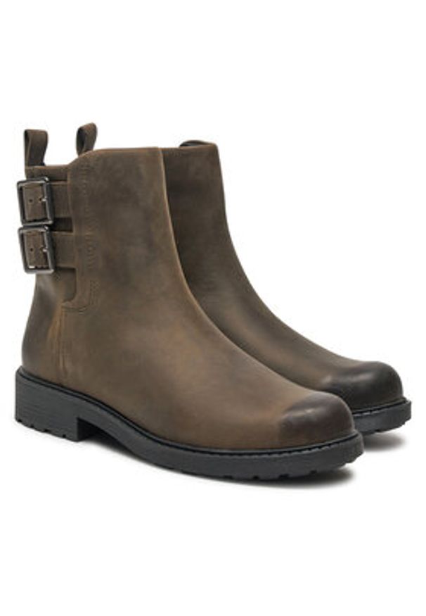 Clarks Botki Orinoco 2 Bay 26178857 Brązowy. Kolor: brązowy. Materiał: skóra