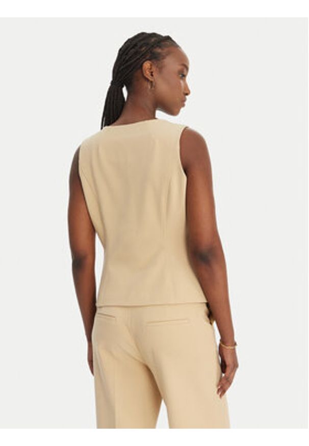 Guess Kamizelka W6GH49 W1895 Beżowy Slim Fit. Kolor: beżowy. Materiał: syntetyk